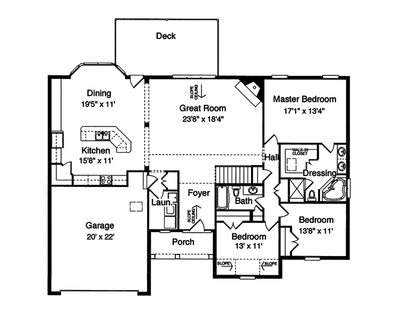 Astaire Traditional Ranch Home Plan 065D-0091 | House Plans and More