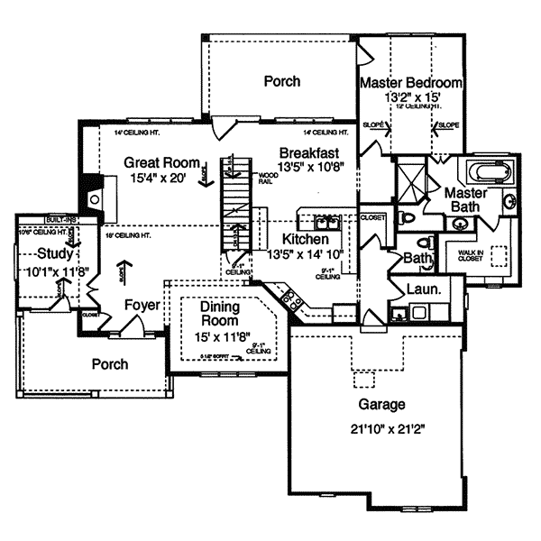 Riverhaven Rustic Country Home Plan 065D-0096 | House Plans and More