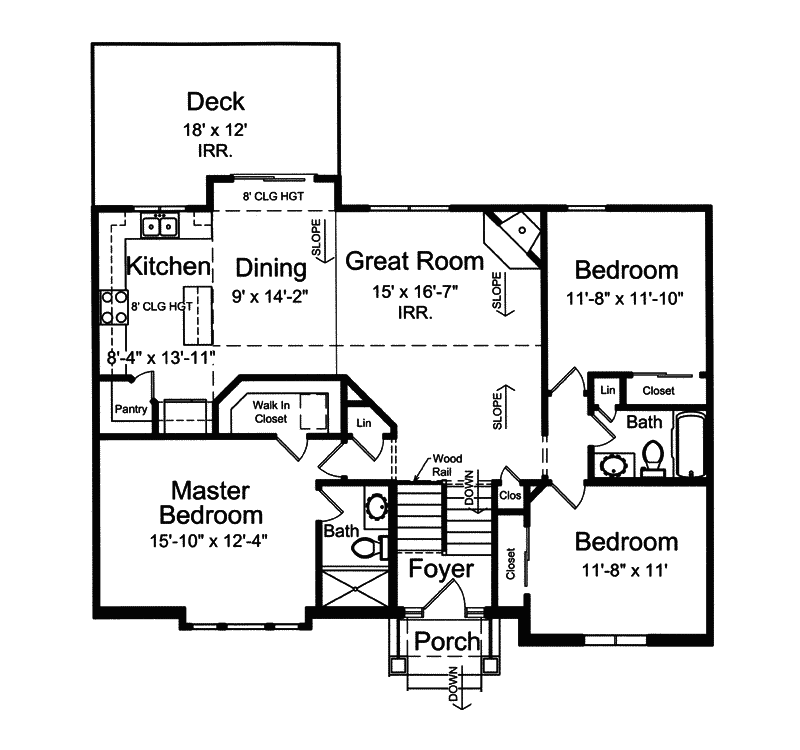 Sagamore Mill Split-Level Home Plan 065D-0351 - Shop House Plans and More