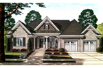 Ranch House Plan Front of House 065D-0384