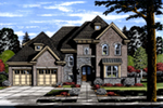 Neoclassical House Plan Front of House 065D-0393