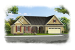 Ranch House Plan Front of House 065D-0395
