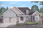 Ranch House Plan Front of House 065D-0401