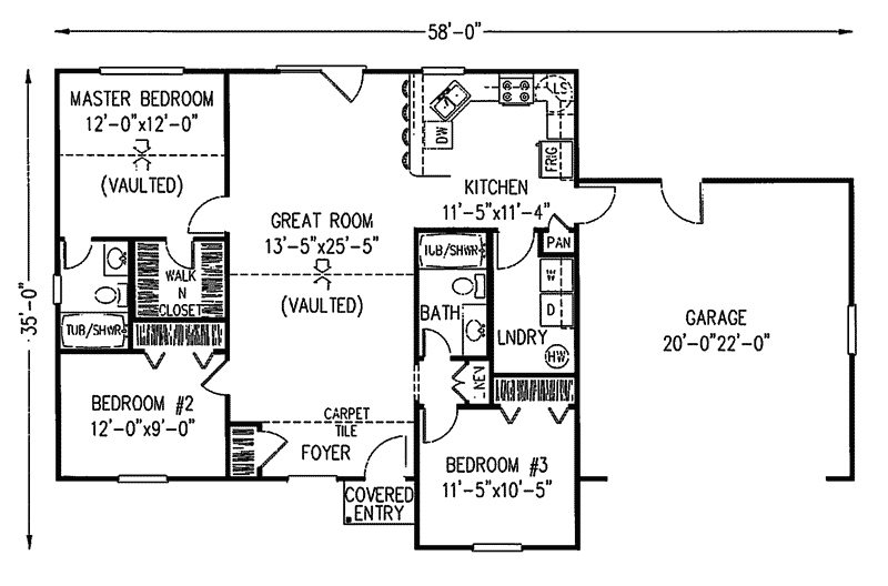 Country Home Plan First Floor 067D-0001