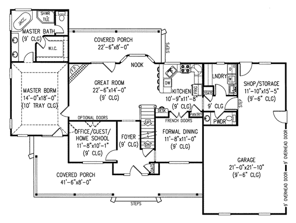 Country Home Plan First Floor 067D-0008