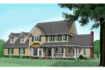 Country Style Two-Story With Wrap-Around Porch In Grand Victorian Style