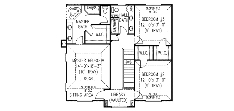 Country Home Plan Second Floor 067D-0016