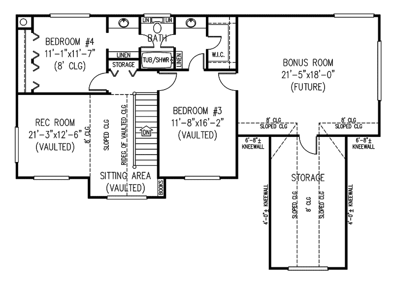 Traditional Home Plan Second Floor 067D-0026
