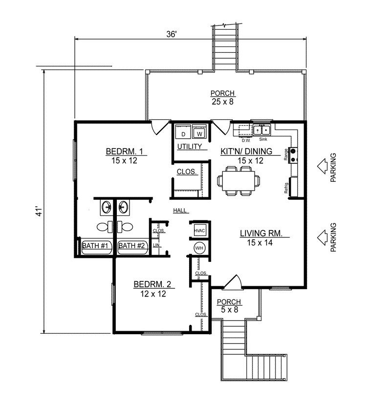 Lilac Waterfront Ranch Home Plan 069D0110 House Plans