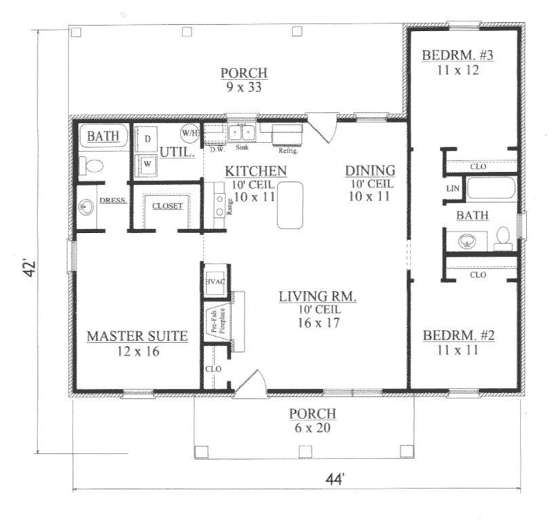 Marilyn Place Ranch Home Plan 069D-0113 - Shop House Plans and More