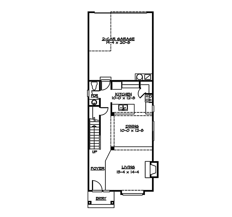 Lunnenberg Narrow Lot Home Plan 071D-0030 - Shop House Plans and More