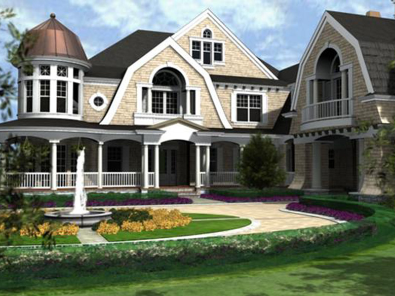 Shingle House Plan Front Image - Horton Manor Luxury Home 071S-0001 - Search House Plans and More