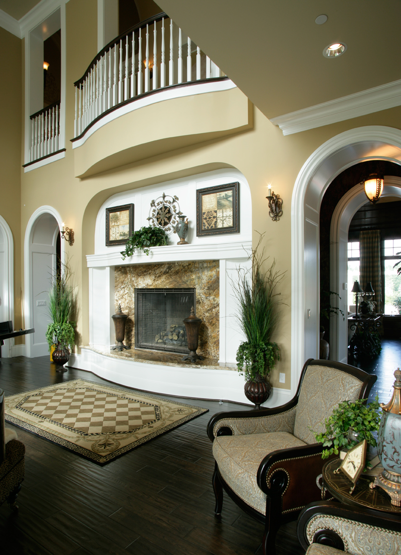 Luxury House Plan Fireplace Photo 01 - Parktowne Luxury Home 071S-0002 - Shop House Plans and More