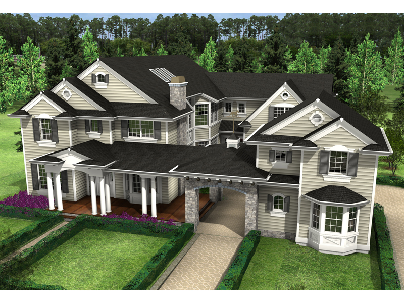 House Plans With Porte Cochere French Country House Plan 5 Bedrooms 5