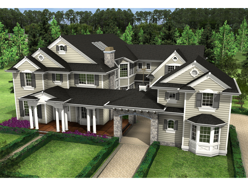 Porte Cochere House Plan 071S0027 Modern Craftsman House Plan