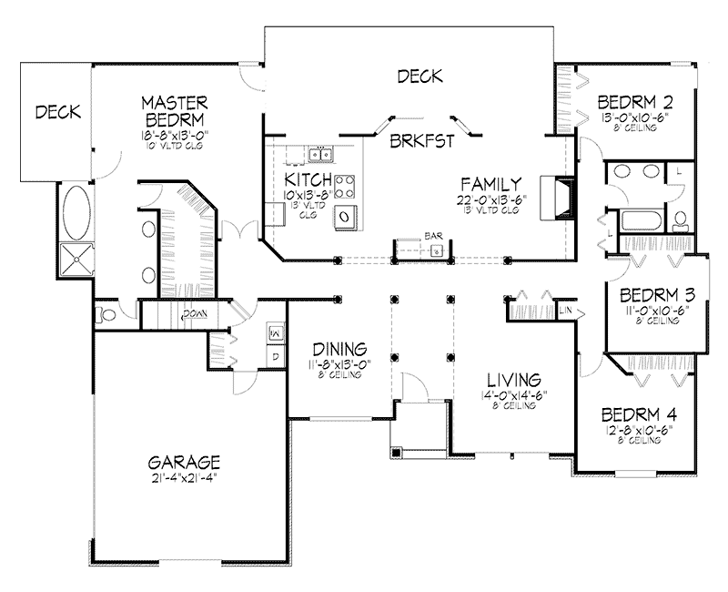 Catalina Bay Ranch Home Plan 072D-0017 - Search House Plans and More