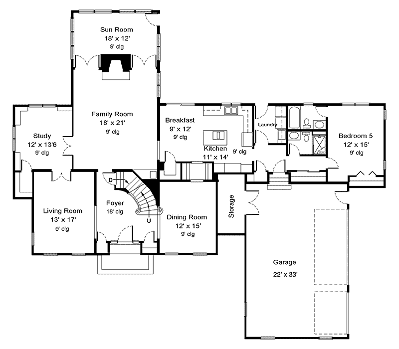 Murray Bridge Southern Home Plan 072D-0089 - Shop House Plans and More