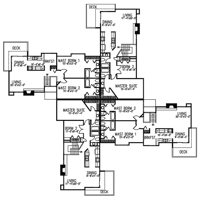 gadbury-rustic-fourplex-plan-072d-0161-search-house-plans-and-more