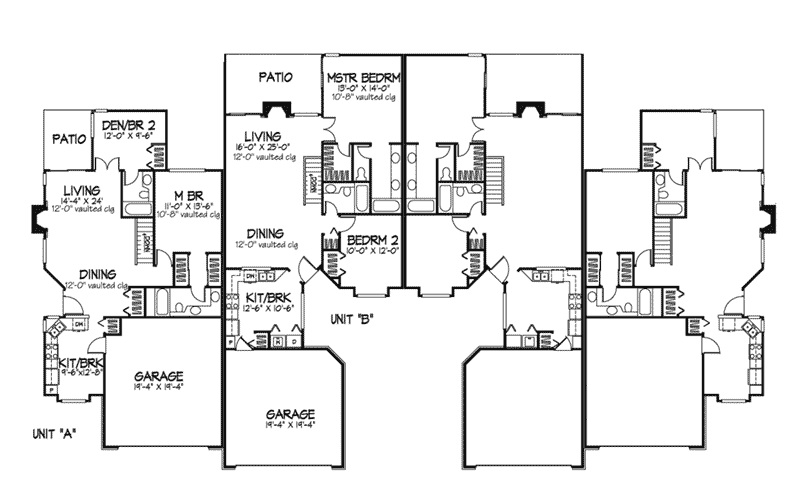 Robertson Place Ranch Fourplex Plan 072D 0233 House 