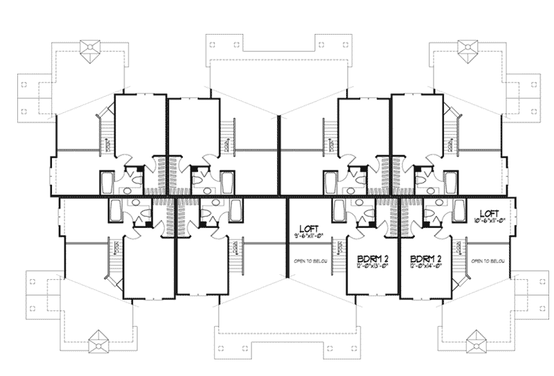 Hogan Hollow Rustic Eightplex Plan 072D-0254 - Search House Plans and More