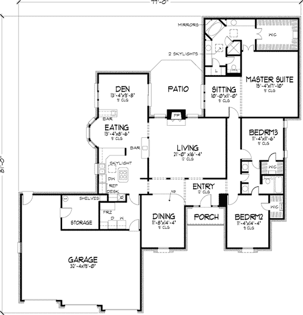 Burton Traditional Ranch Home Plan 072d-0803 