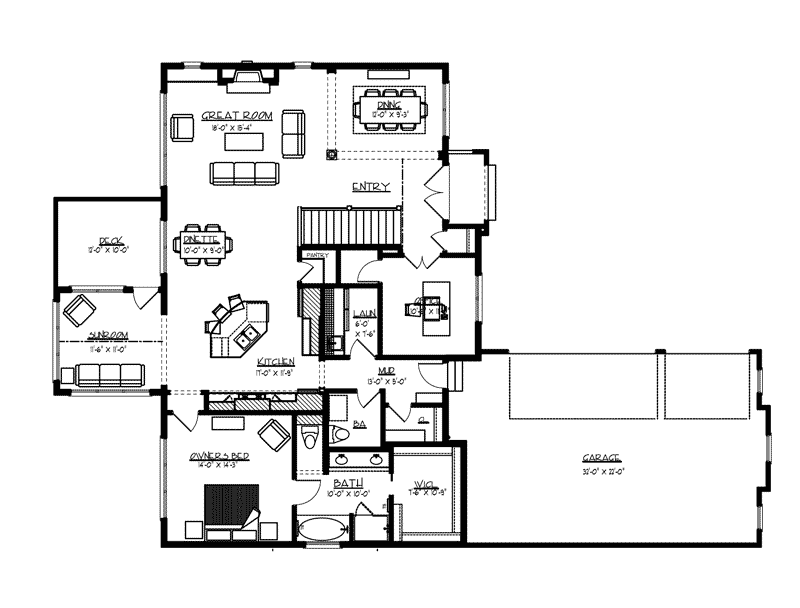 Oak Bridge Craftsman Home Plan 072D-1112 - Shop House Plans and More