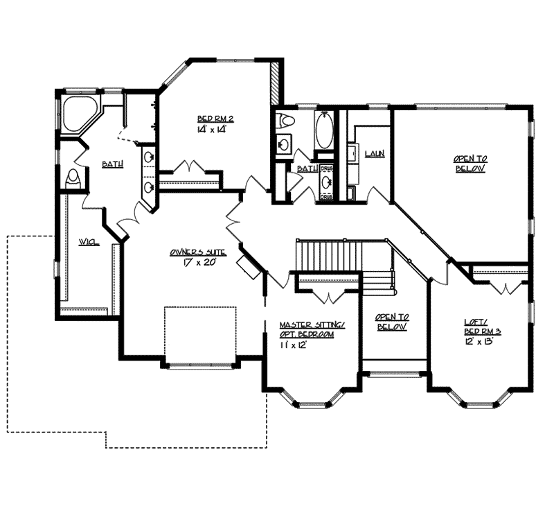Victorian House Plan Second Floor - Dugan Hollow Traditional Home 072S-0004 - Search House Plans and More