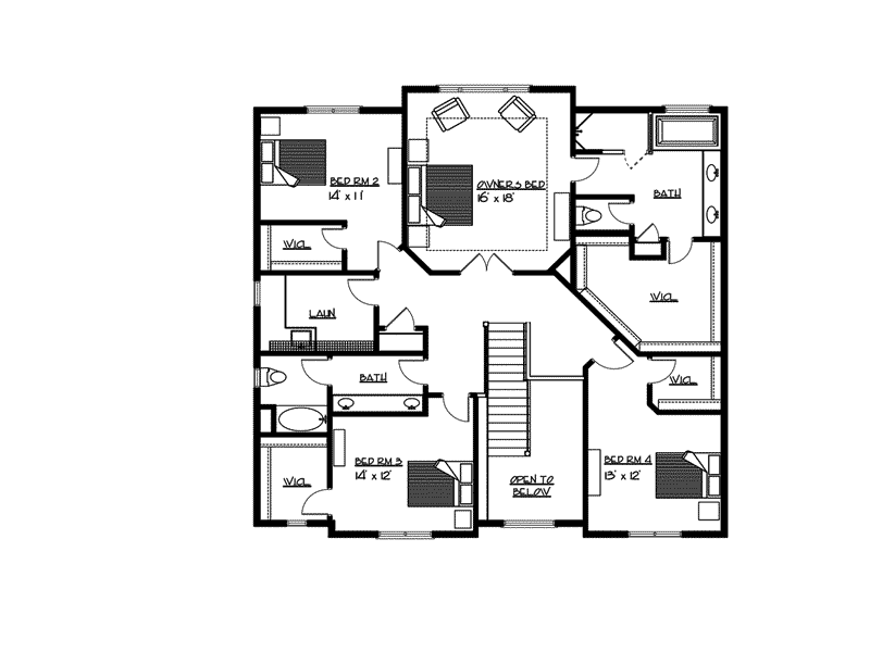 Victorian House Plan Second Floor - Gaillard Manor Luxury Home 072S-0005 | House Plans and More