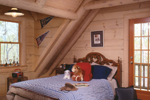 Log Cabin House Plan Bedroom Photo 01 - Sitka Rustic Country Log Home 073D-0021 - Shop House Plans and More