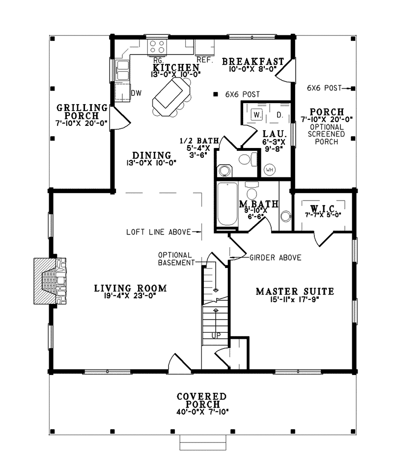 Eagle Ridge Log Cabin Home Plan 073d-0034 - Search House Plans And More