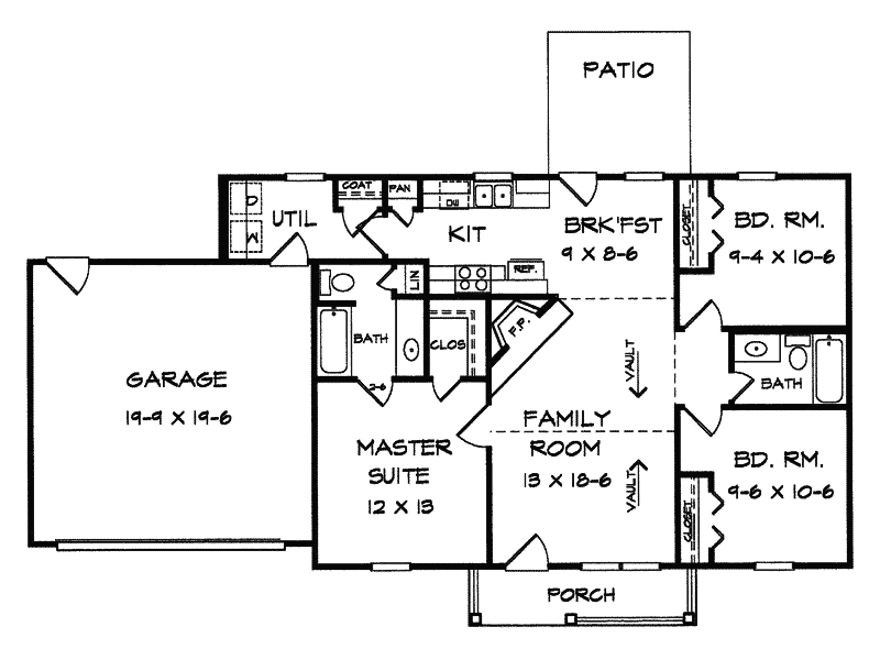 Kircher One-Story Home Plan 076D-0019 - Search House Plans and More