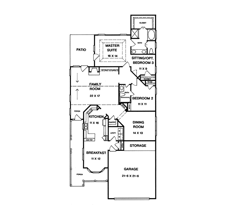 Donners Trail Narrow Lot Home Plan 076D-0175 - Search House Plans and More