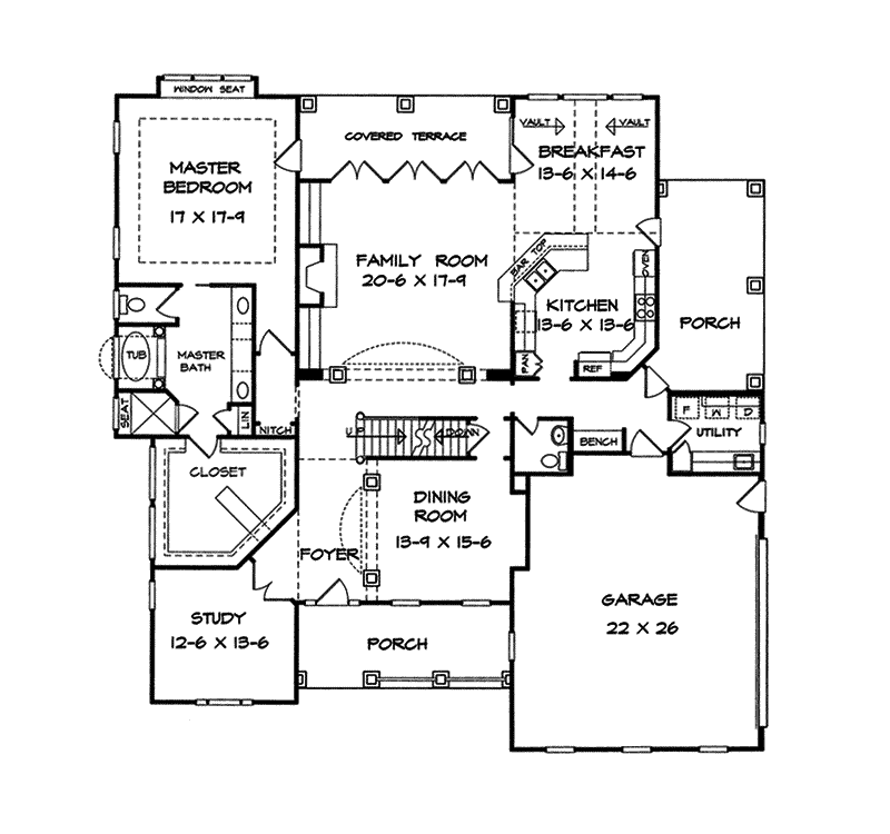 Outlook Hill Craftsman Home Plan 076D-0205 - Shop House Plans and More