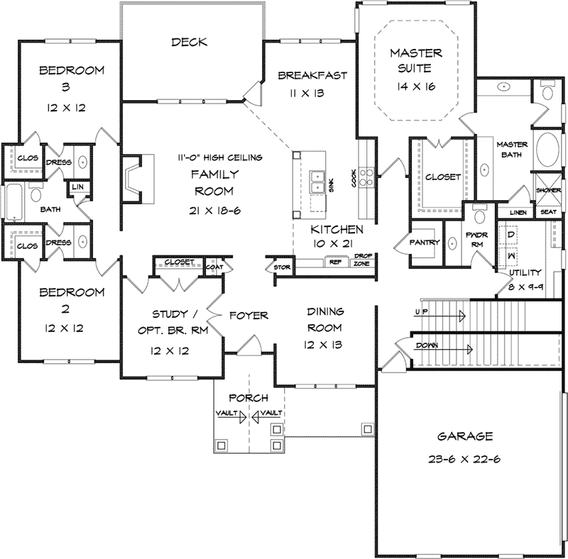 Wrightsville Craftsman Home Plan 076D-0255 - Shop House Plans and More