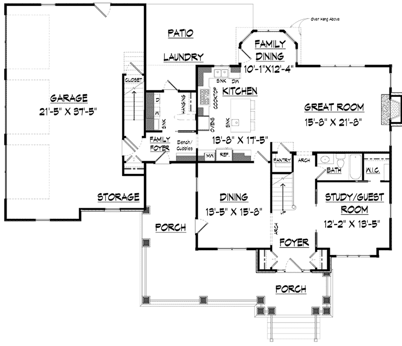 Wildwood Creek Craftsman Home Plan 076D-0270 - Shop House Plans and More