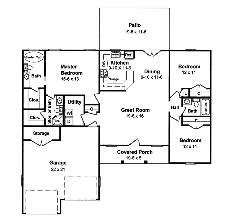 Foley Traditional Ranch Home Plan 077D-0022 - Search House Plans and More