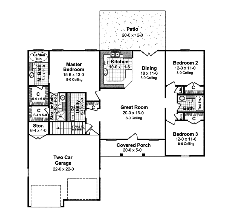 Girasol Ranch Home Plan 077D-0024 - Search House Plans and More