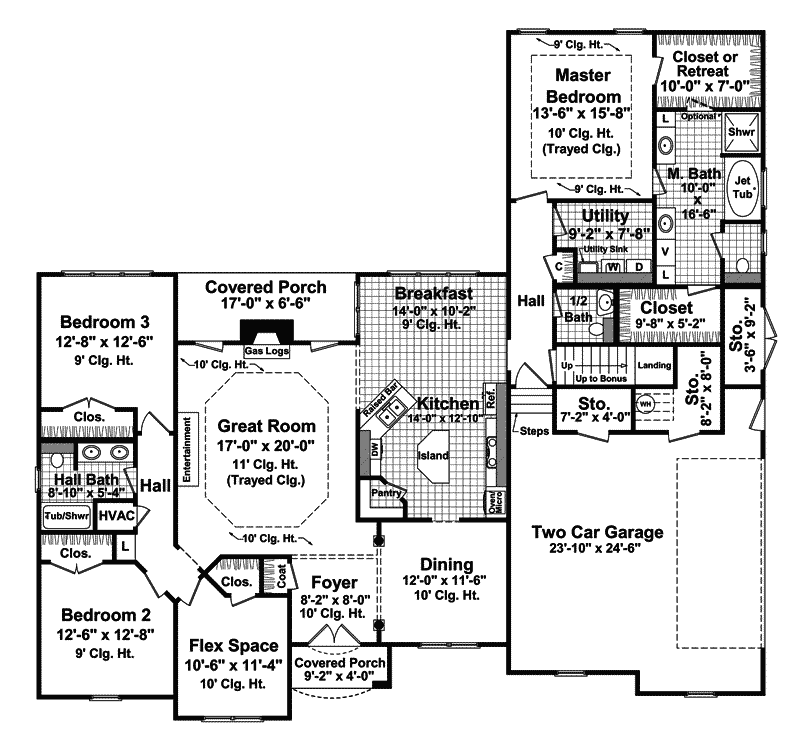 Hammerstone Manor Ranch Home Plan 077D-0143 - Search House Plans and More