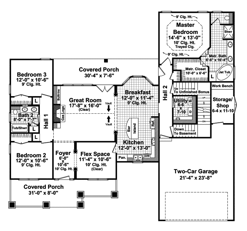 Twigwood Craftman Style Home Plan 077D-0187 - Shop House Plans and More