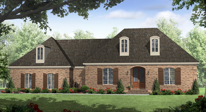 Country French House Plan Front of Home - Oak Brook Country French Home 077D-0247 | House Plans and More