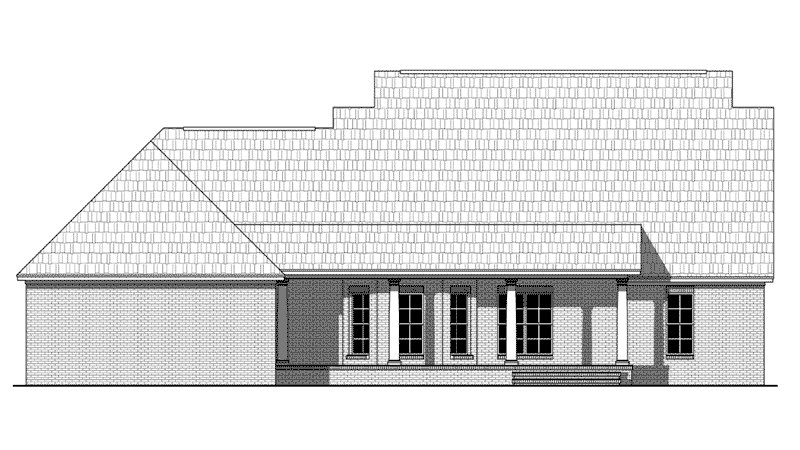 Country House Plan Rear Elevation - Westover Lane Country Home 077D-0264 | House Plans and More