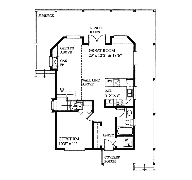 Traditional Home Plan First Floor 080D-0012
