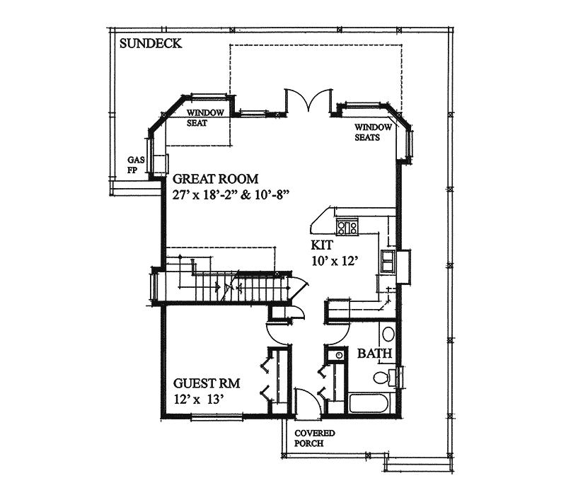 Laurens Cove Vacation Home Plan 080D-0013 - Shop House Plans and More