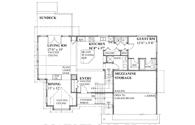 Contemporary Home Plan First Floor 080D-0022