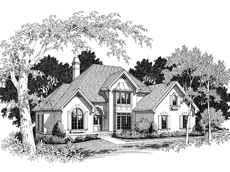 Morena Manor Traditional Home Plan 082D-0022 - Shop House Plans and More