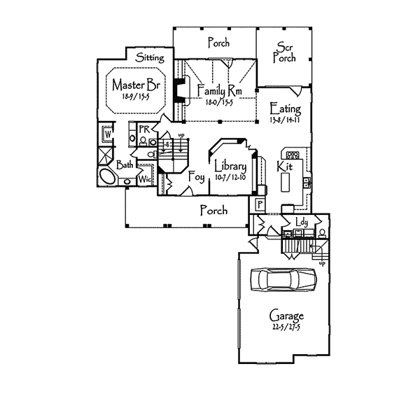 Chancery Country Home Plan 082D-0023 | House Plans and More