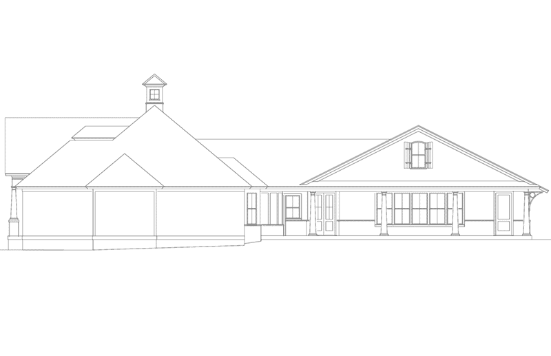 European House Plan Right Elevation - 084D-0075 - Shop House Plans and More