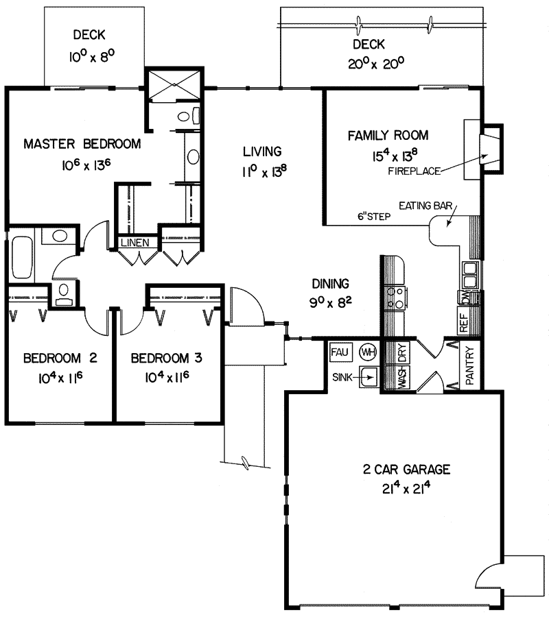 Callahan Lake Country Ranch Home Plan 085D-0159 | House Plans and More