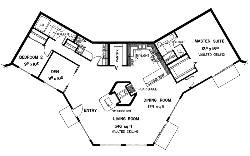 Piney Point Rustic Home Plan 085D-0180 - Shop House Plans and More