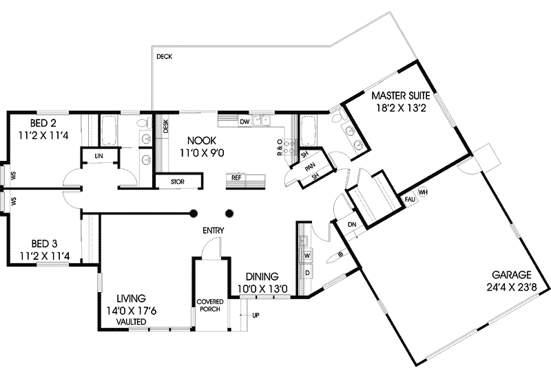 Cress Spring Ranch Home Plan 085D-0256 - Search House Plans and More